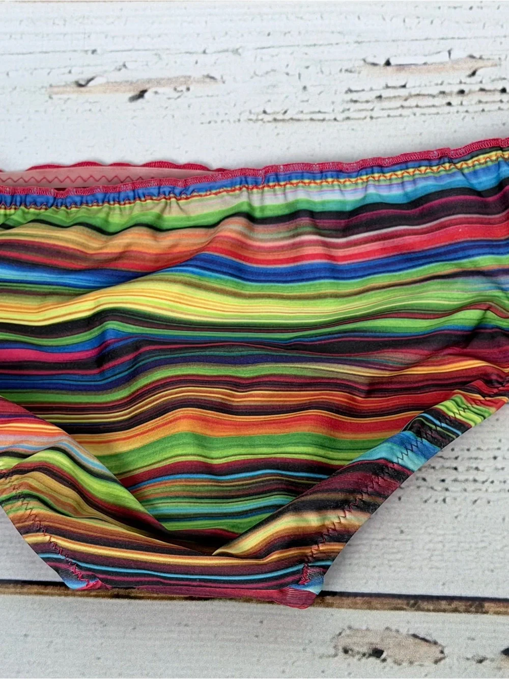 BECCA Multicolor Striped Tankini Top and Bikini Bottoms